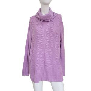 Sonoma womens Sz Large light purple the super soft sweater knit Turtleneck